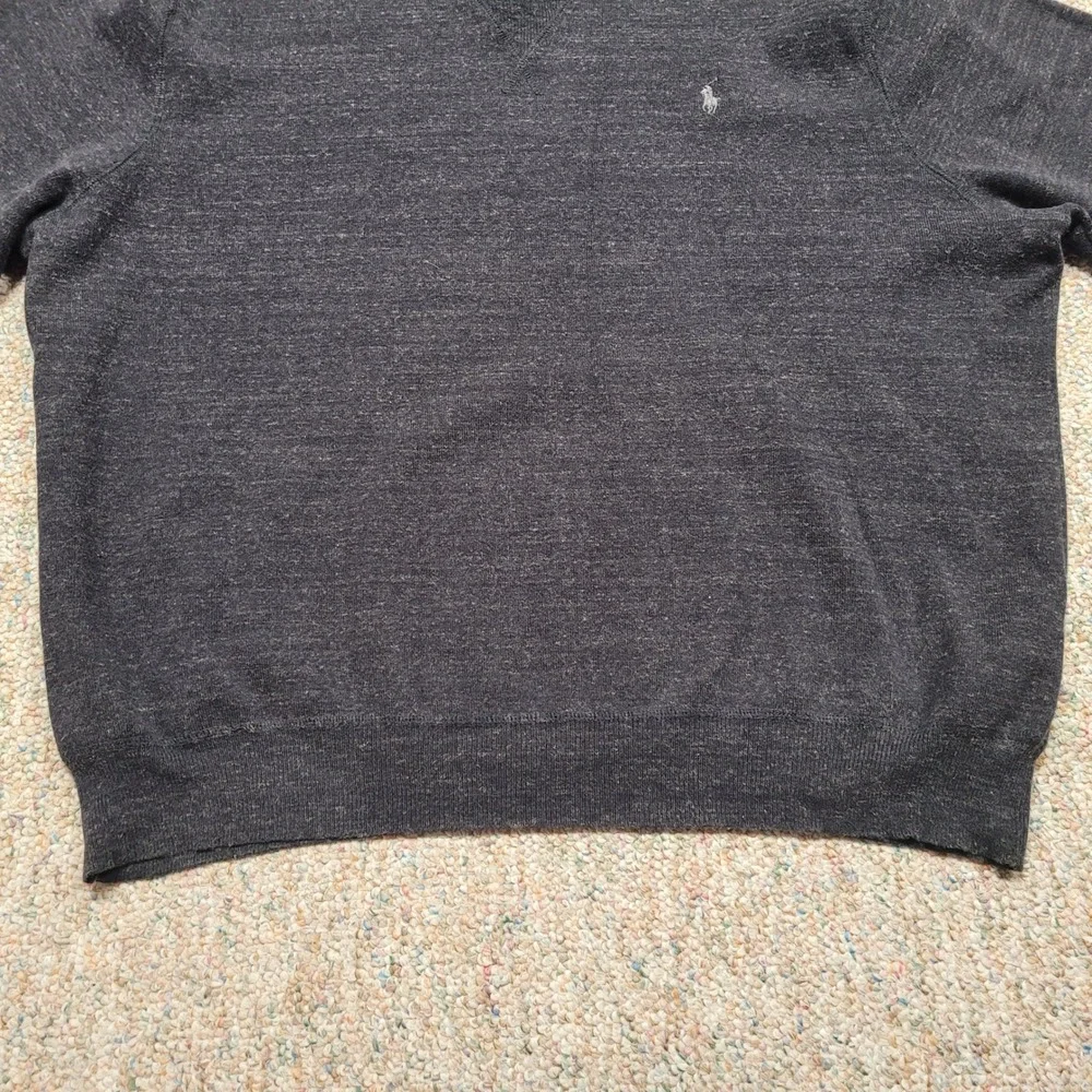 Polo Ralph Lauren Sweater Mens 2XL Charcoal Gray Crewneck Knit Pullover Pony XXL